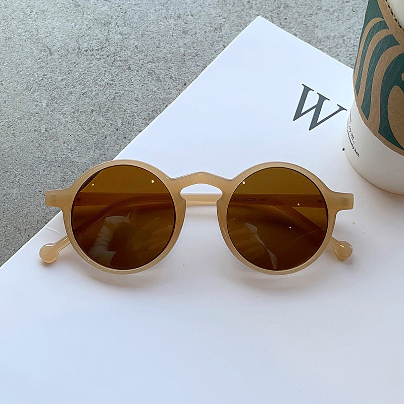 Oulylan Retro Round Sunglasses for Women & Men