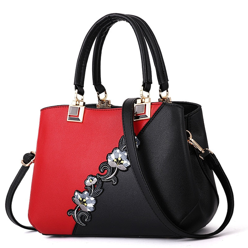 Embroidered Messenger Womens Leather Handbags