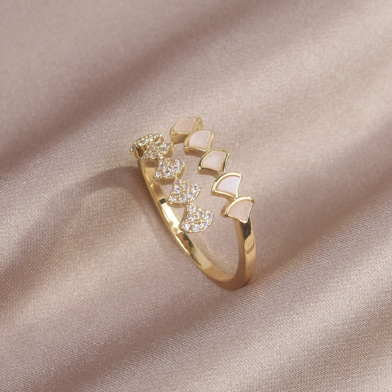 14K Real Gold Plated Zircon Ring