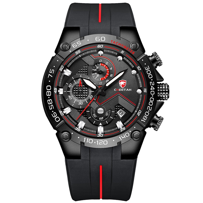 CHEETAH Mens Luxury Brand Big Dial Watch Men Waterproof  Chronograph