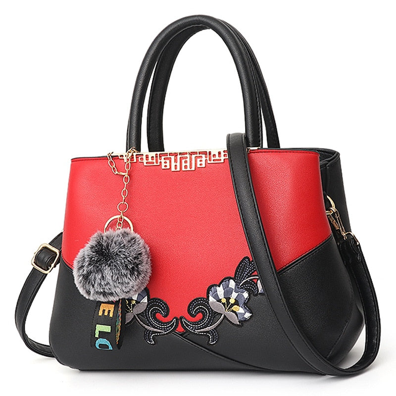 Embroidered Messenger Womens Leather Handbags
