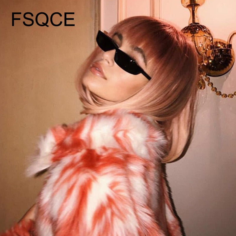 Vintage Rectangle Sunglasses for Women