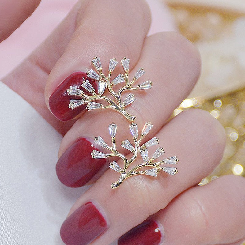Earring for Girl 14K Real Gold  Zirconia.