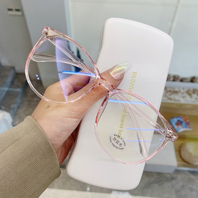 Transparent Computer Glasses  Women Men Anti Blue Light