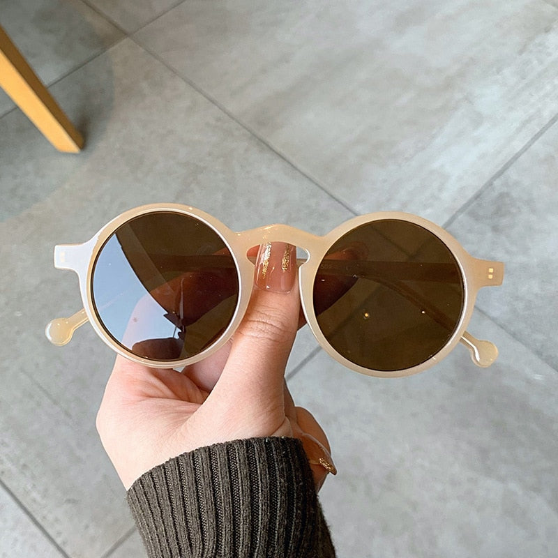 Oulylan Retro Round Sunglasses for Women & Men
