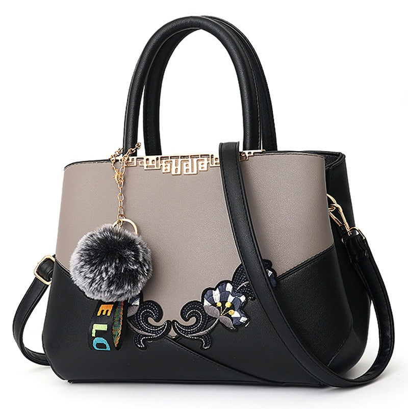 Embroidered Messenger Womens Leather Handbags
