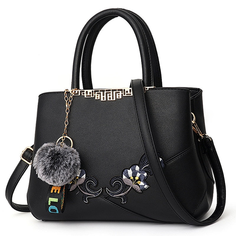 Embroidered Messenger Womens Leather Handbags