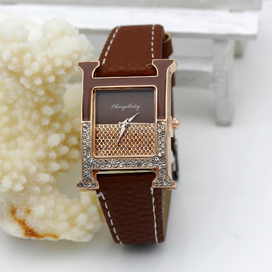 Casual Female Square Shaped WristWatch