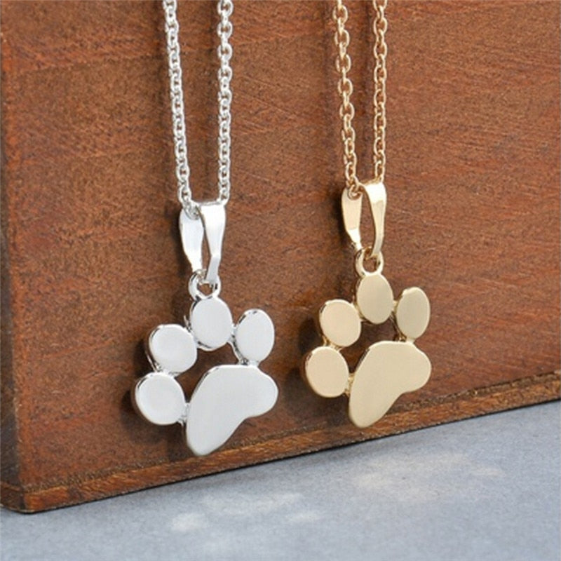Women Chokers Necklace Tassut Cat And Dog Paw Print