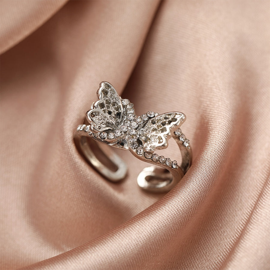 17KM Hiphop Gold Color Chain Rings Set For Women
