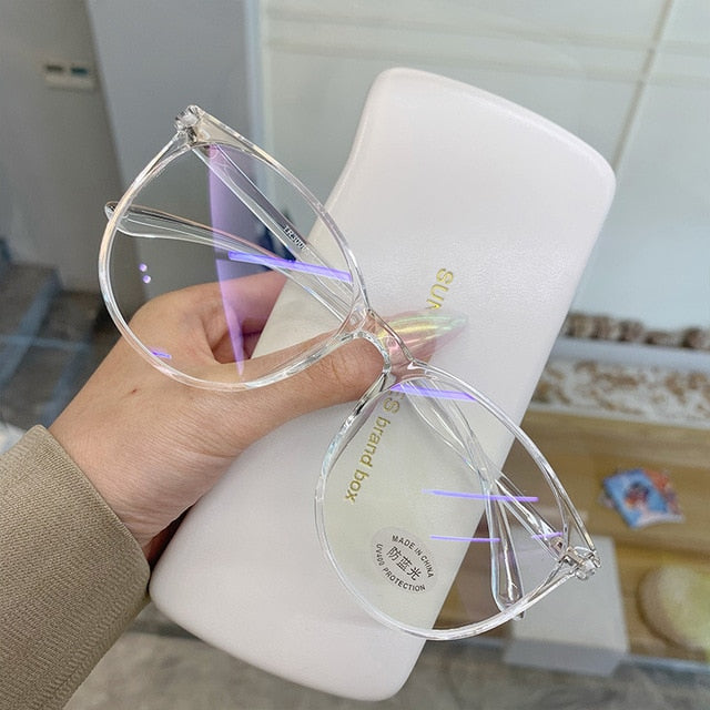 Transparent Computer Glasses  Women Men Anti Blue Light