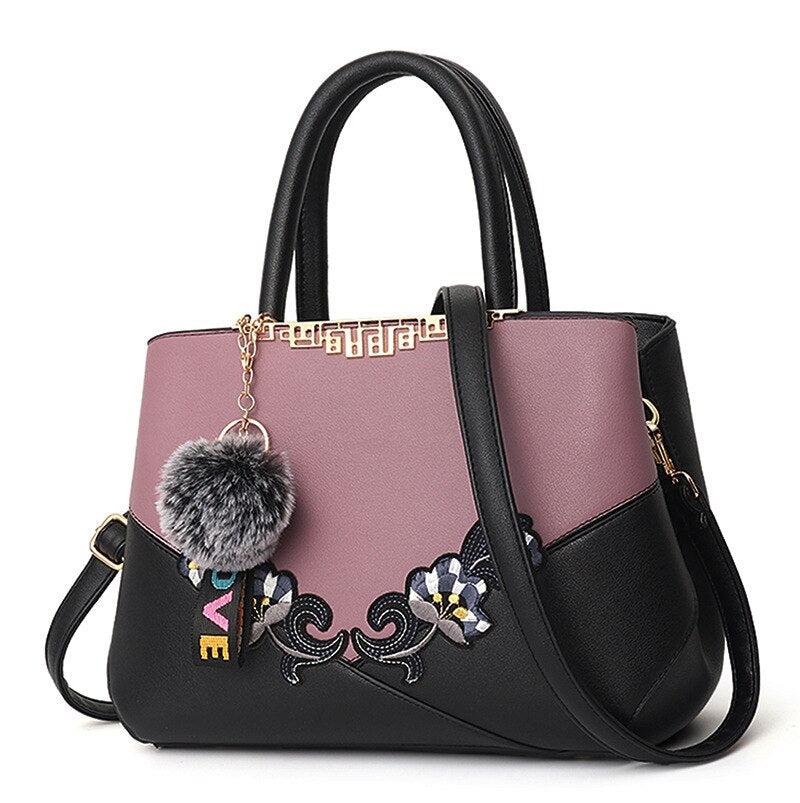 Embroidered Messenger Womens Leather Handbags