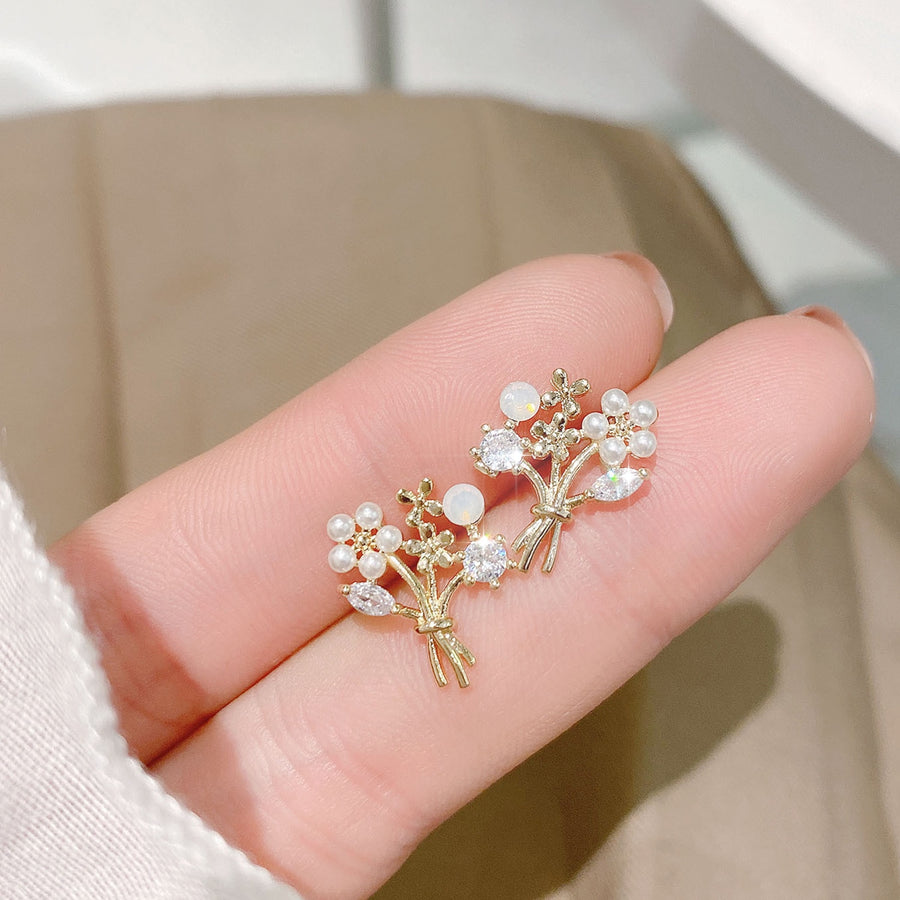 Luxury 14K Real Gold Plated Leaves Earrings