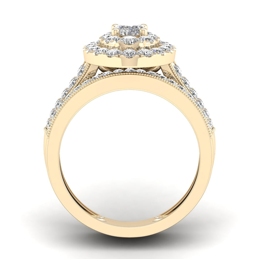 Cubic Zirconia  For Women Solid 925 Sterling Silver Gold Plated