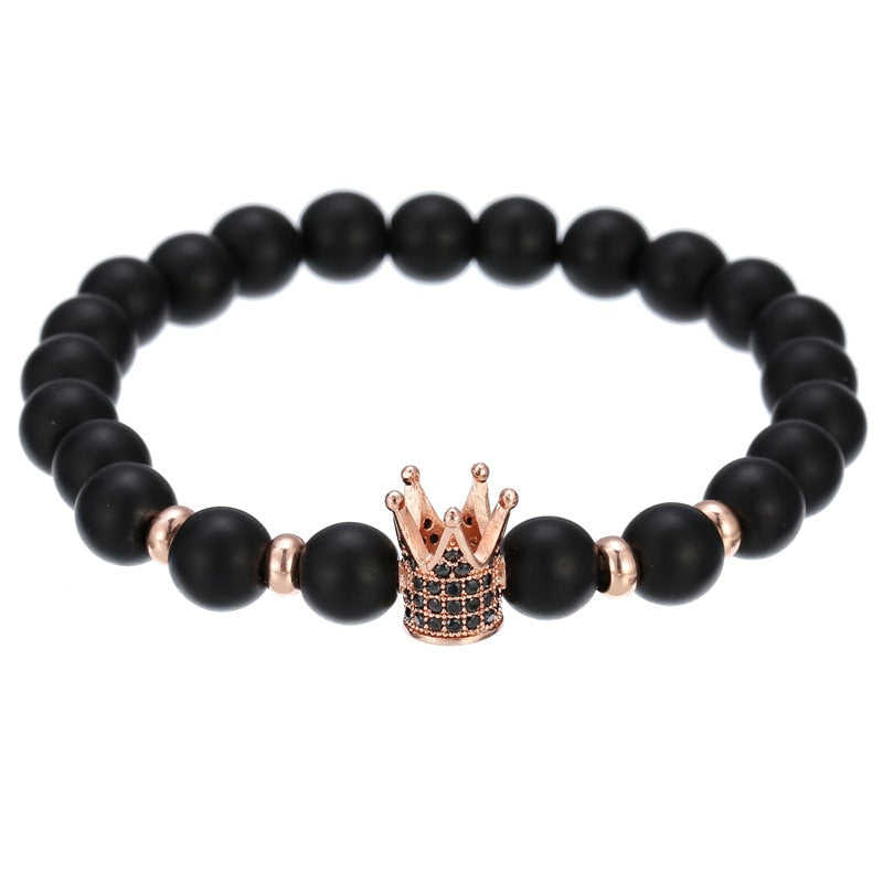 Fashion Micro CZ King crown charm bracelet handmade