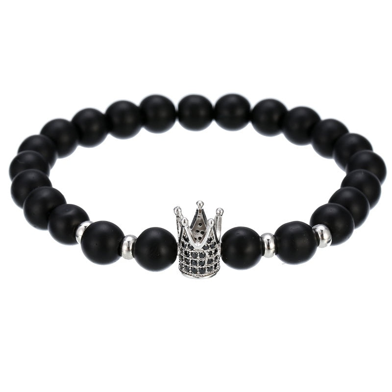 Fashion Micro CZ King crown charm bracelet handmade