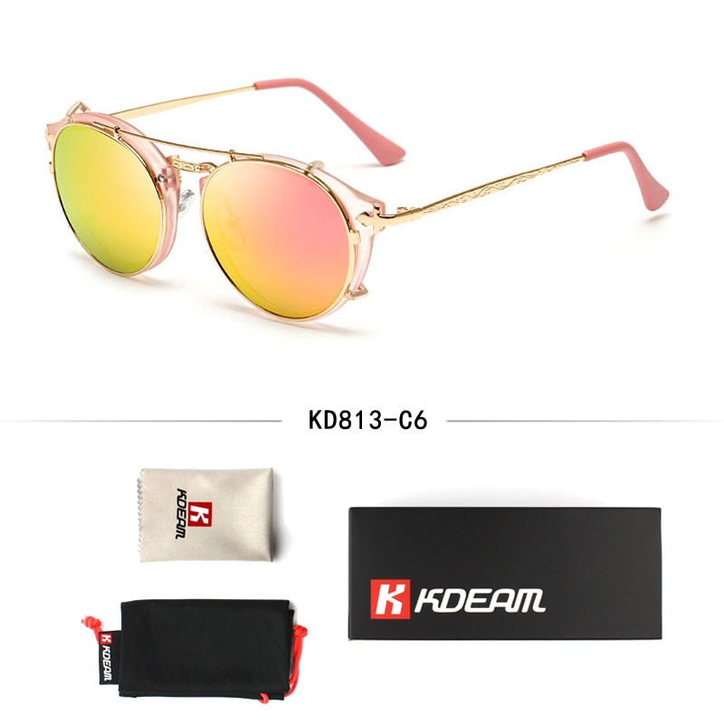 Men Removable Round Glasses