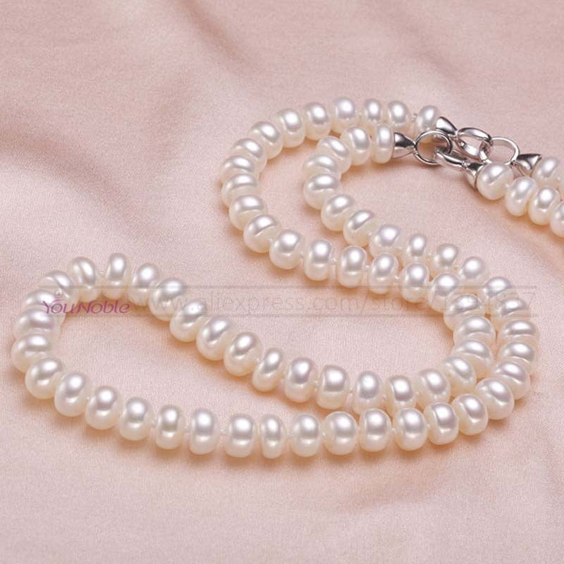 Wedding jewelry set white bridal jewelry sets for women,925 sterling silver natural pearl