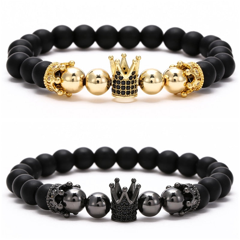 Fashion Micro CZ King crown charm bracelet handmade
