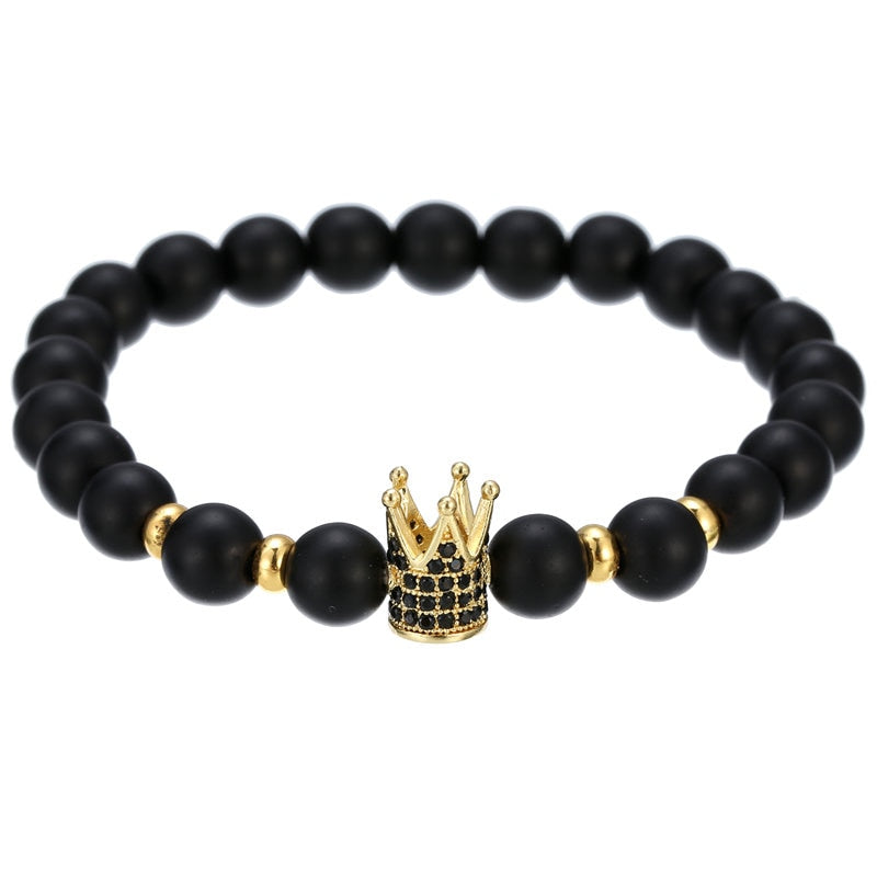 Fashion Micro CZ King crown charm bracelet handmade