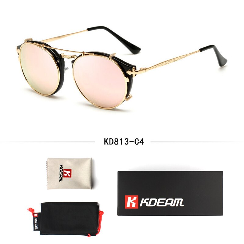 Men Removable Round Glasses