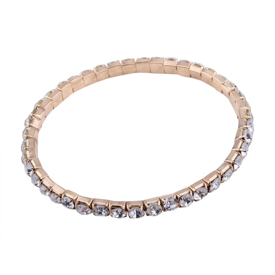 Single Row Rhinestones Bracelets For Women