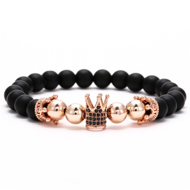 Fashion Micro CZ King crown charm bracelet handmade