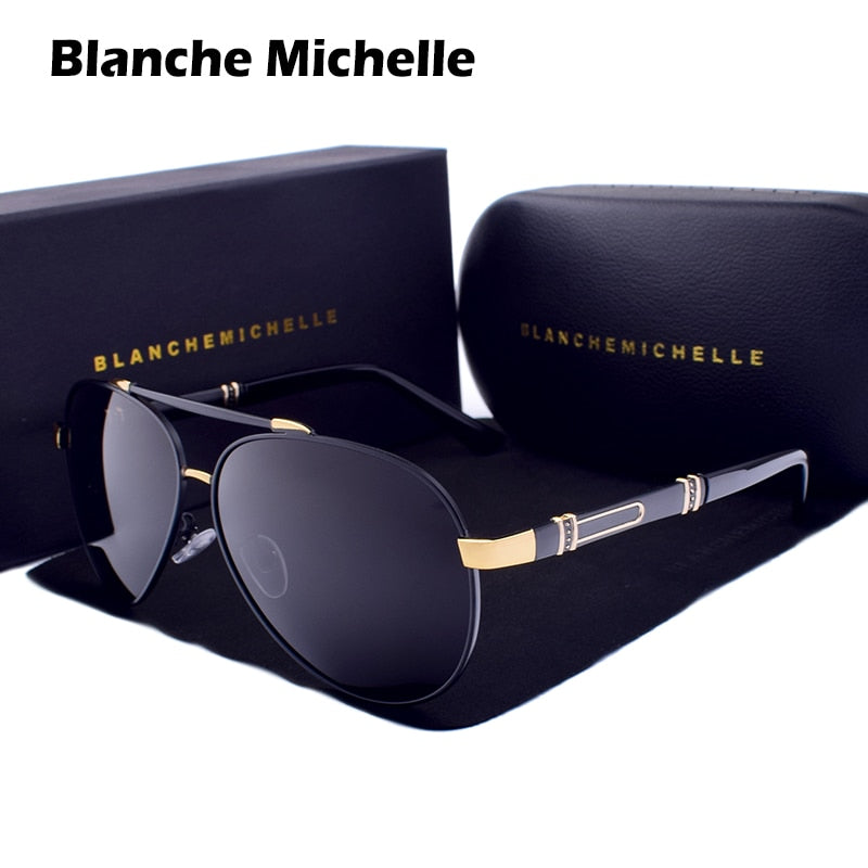 Blanche Michelle Pilot Polarized Sunglasses for Men