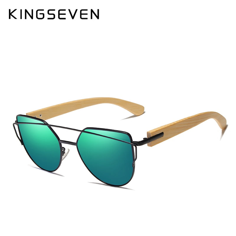 KINGSEVEN Handmade Wood Sunglasses Men Bamboo