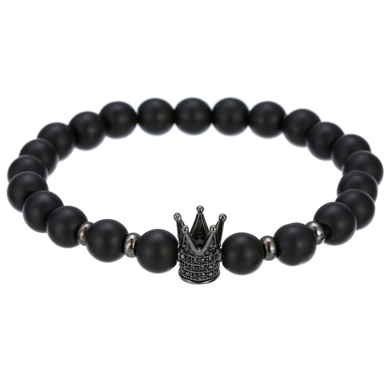Fashion Micro CZ King crown charm bracelet handmade
