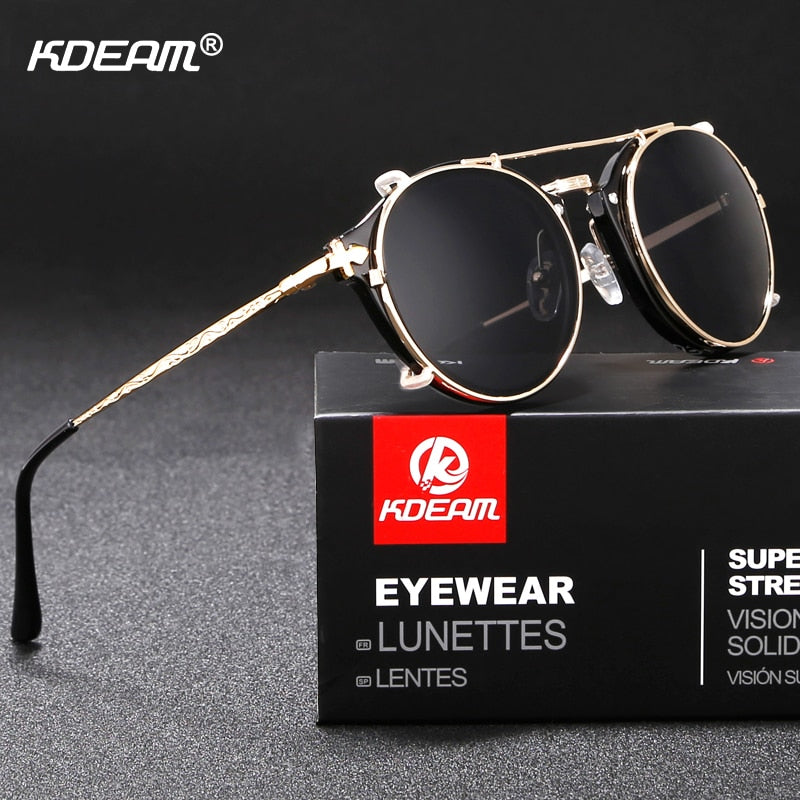 Men Removable Round Glasses