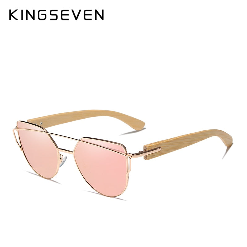 KINGSEVEN Handmade Wood Sunglasses Men Bamboo