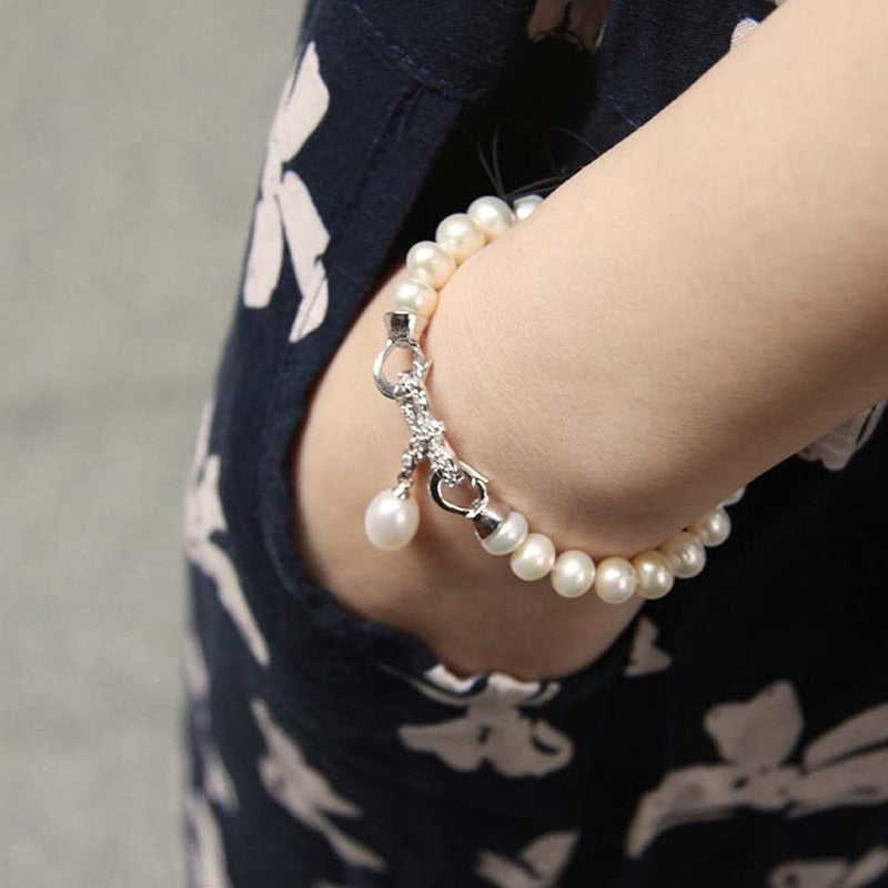 Wedding jewelry set white bridal jewelry sets for women,925 sterling silver natural pearl