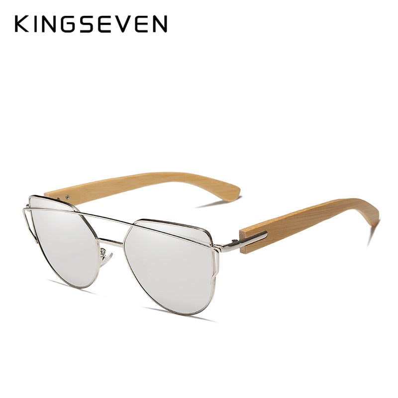 KINGSEVEN Handmade Wood Sunglasses Men Bamboo