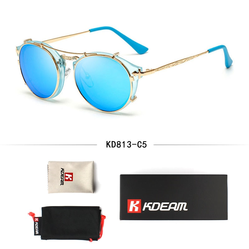 Men Removable Round Glasses