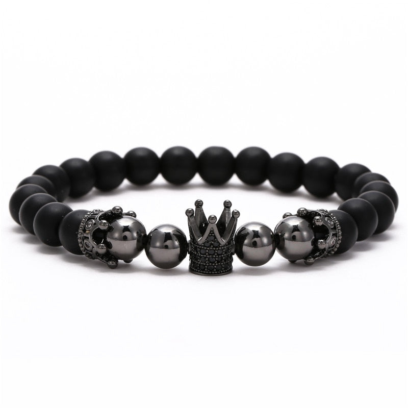 Fashion Micro CZ King crown charm bracelet handmade