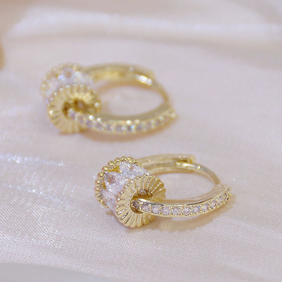 14K Plated Gold Zirconia
