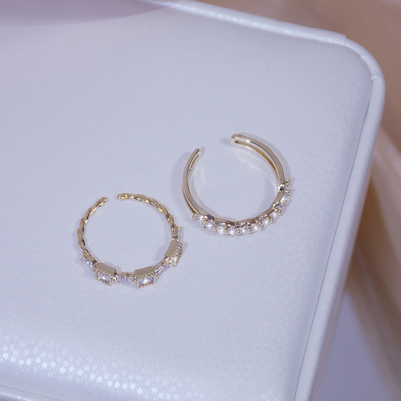 14K Plated Gold Luxury  Ring  Zircon