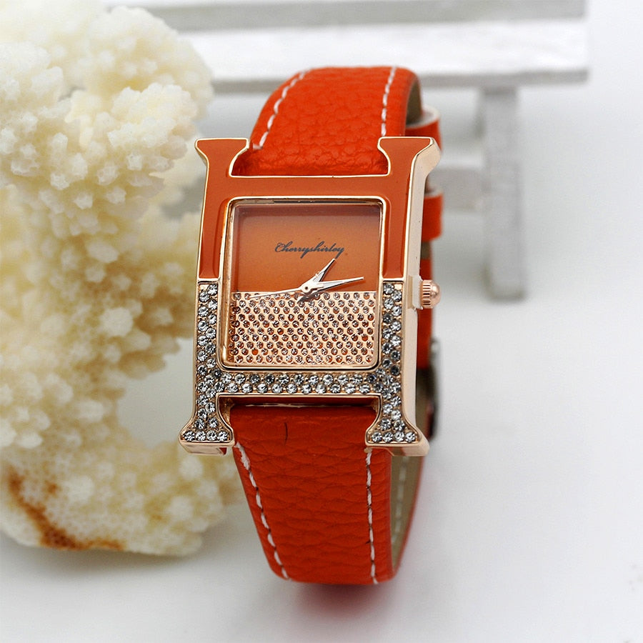 Casual Female Square Shaped WristWatch