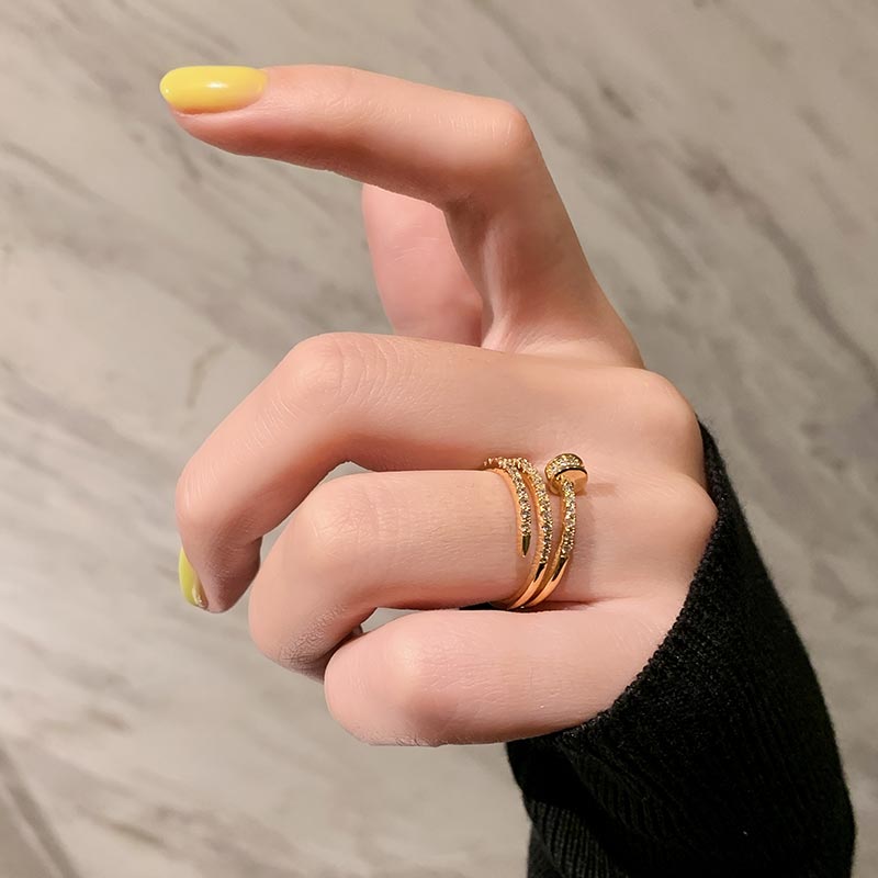 14K Real Gold Plated Zircon Ring