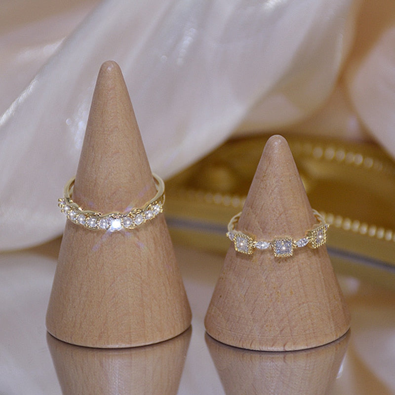 14K Plated Gold Luxury  Ring  Zircon