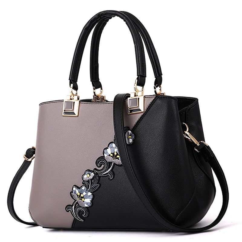 Embroidered Messenger Womens Leather Handbags