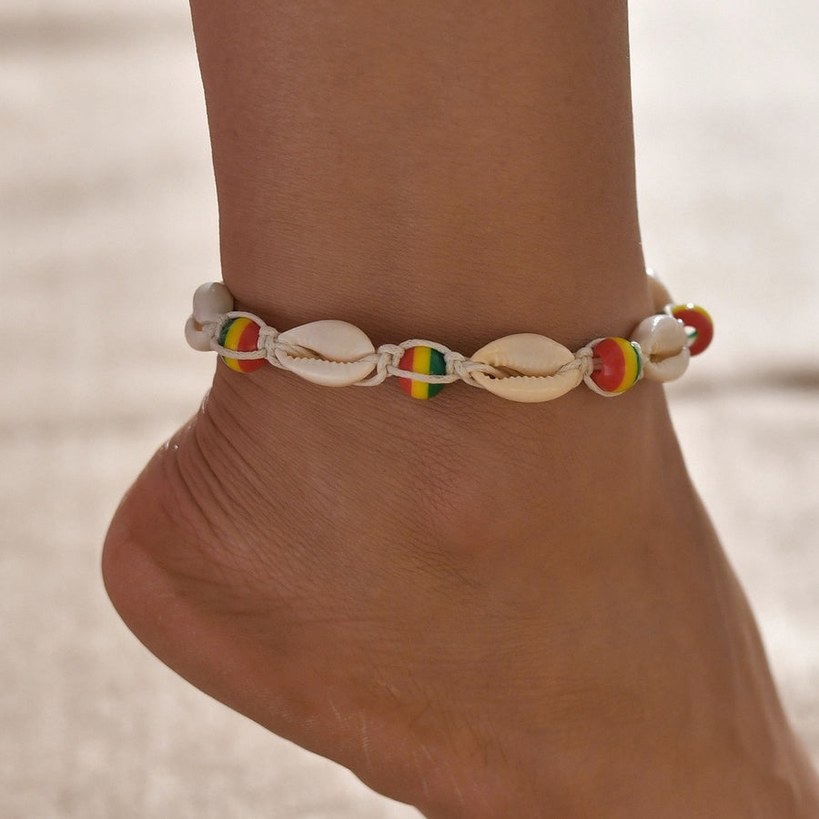Female Bohemian Shell Heart Summer Anklets For Women T