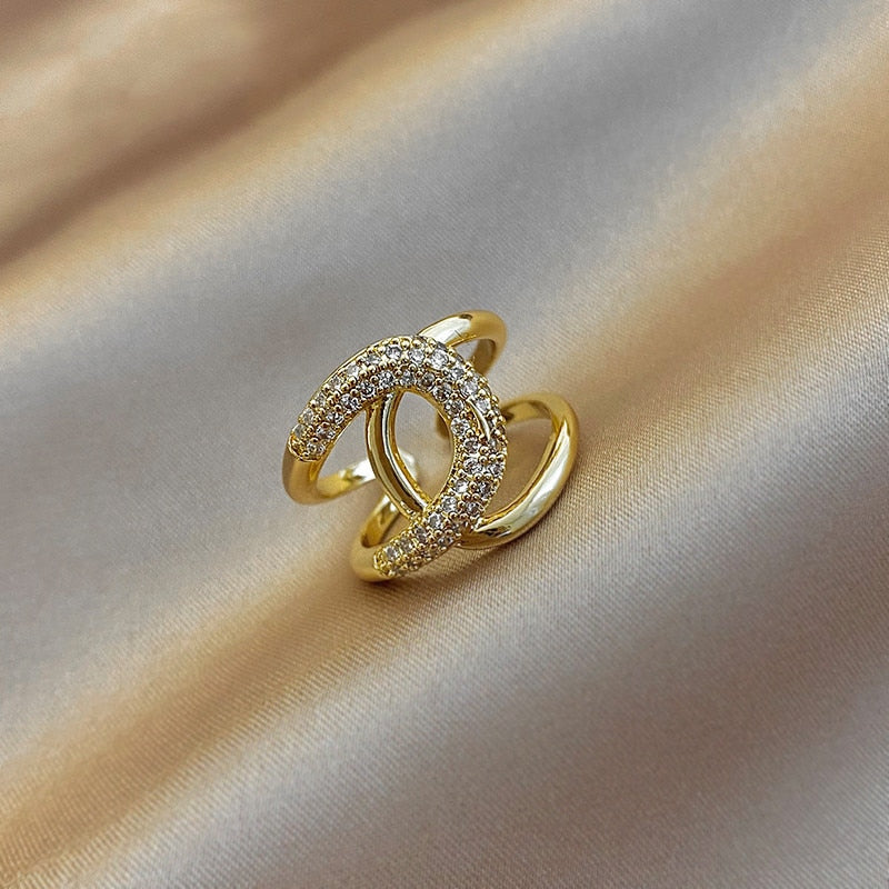 14K Real Gold Plated Zircon Ring