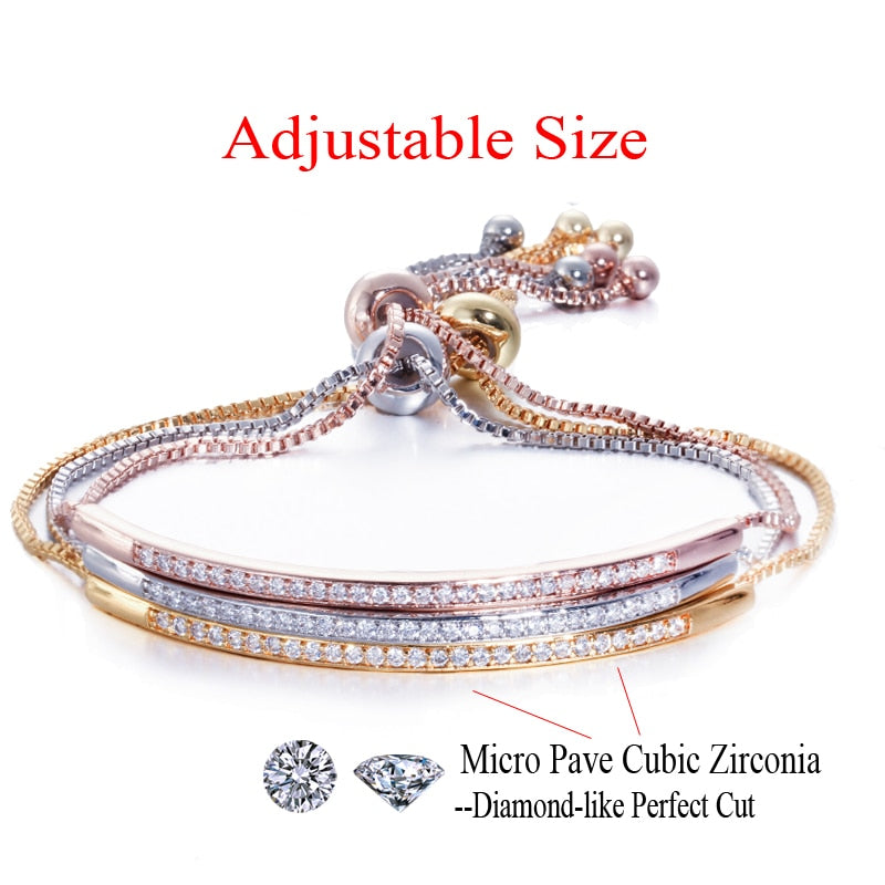 CWWZircons Adjustable Bracelet Bangle for Women