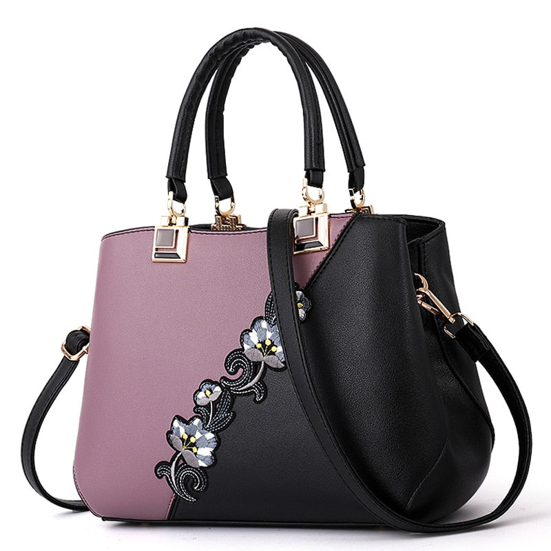 Embroidered Messenger Womens Leather Handbags