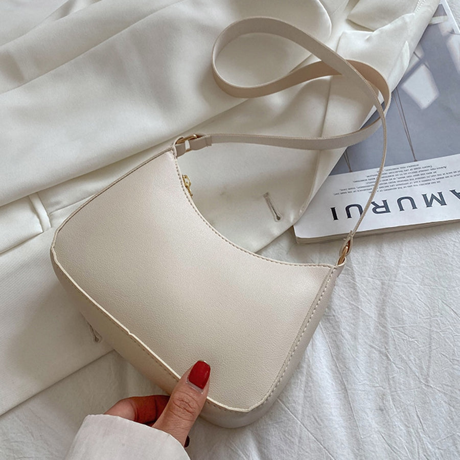Women Fashion Handbags Retro Solid Color PU Leather