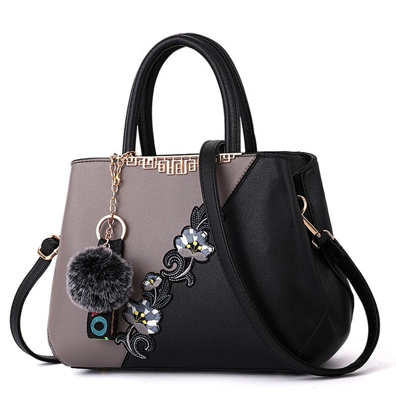 Embroidered Messenger Womens Leather Handbags
