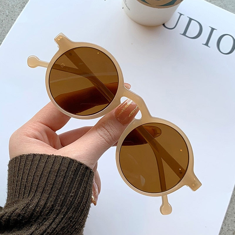 Oulylan Retro Round Sunglasses for Women & Men