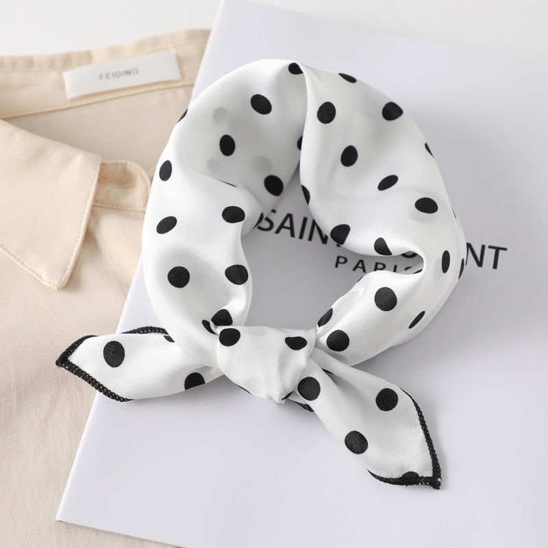 Square Silk Scarf Women Fashion Print Small Neck Scarfs.
